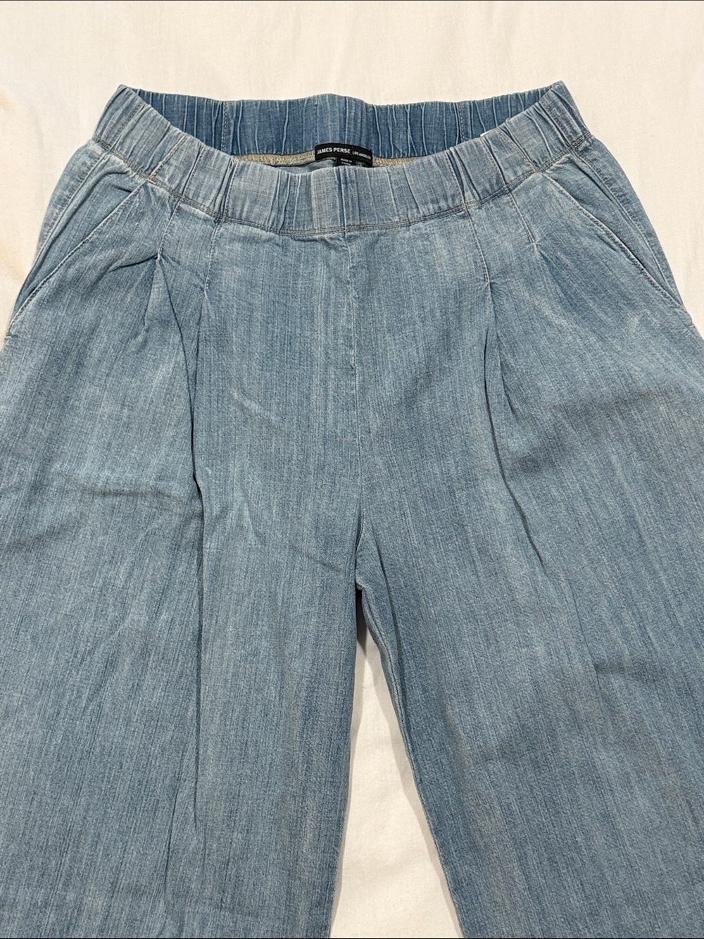 James Perse Denim Pleated Pant - Picture 6 of 9
